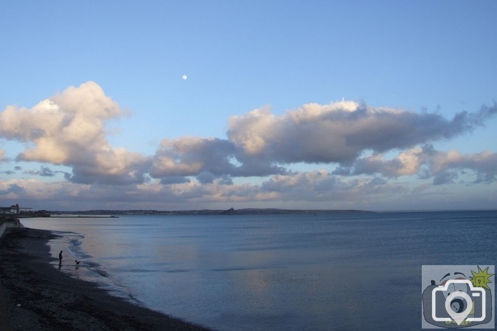 Moon over Mount's Bay