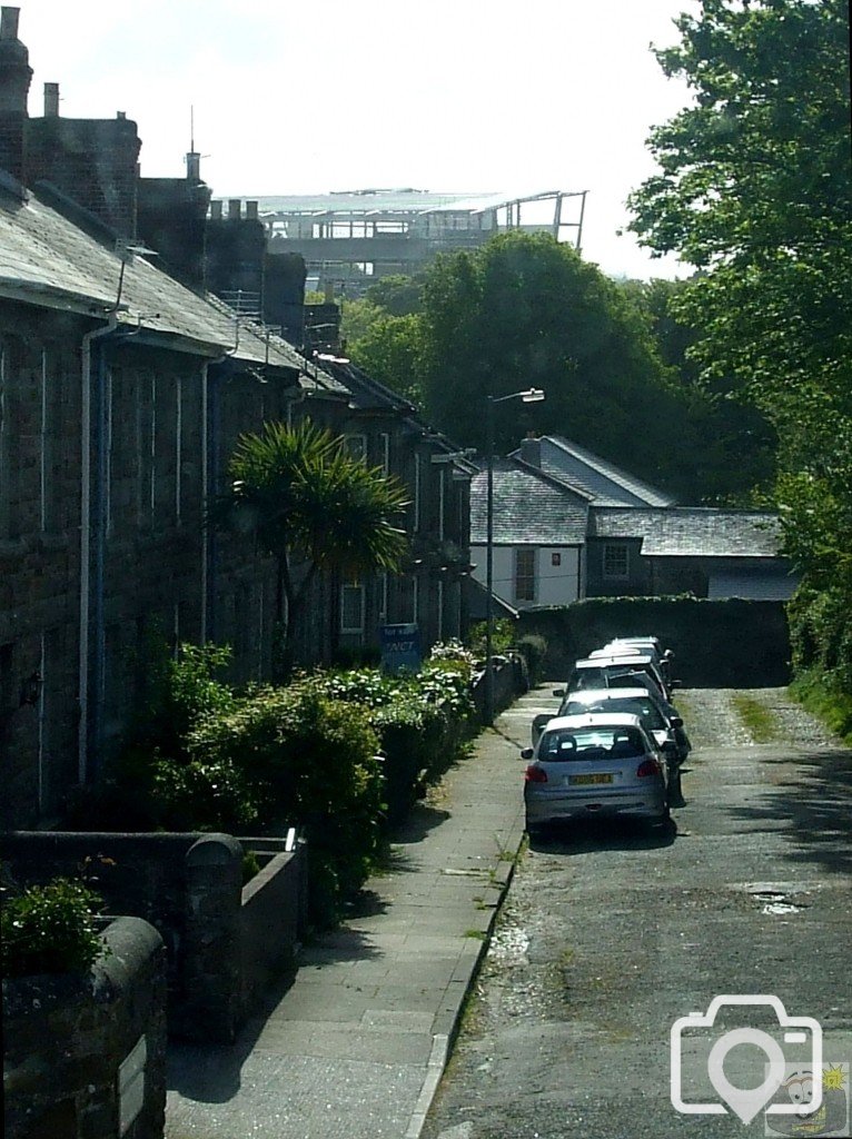 New Penwith College Block over Rosevean Tce