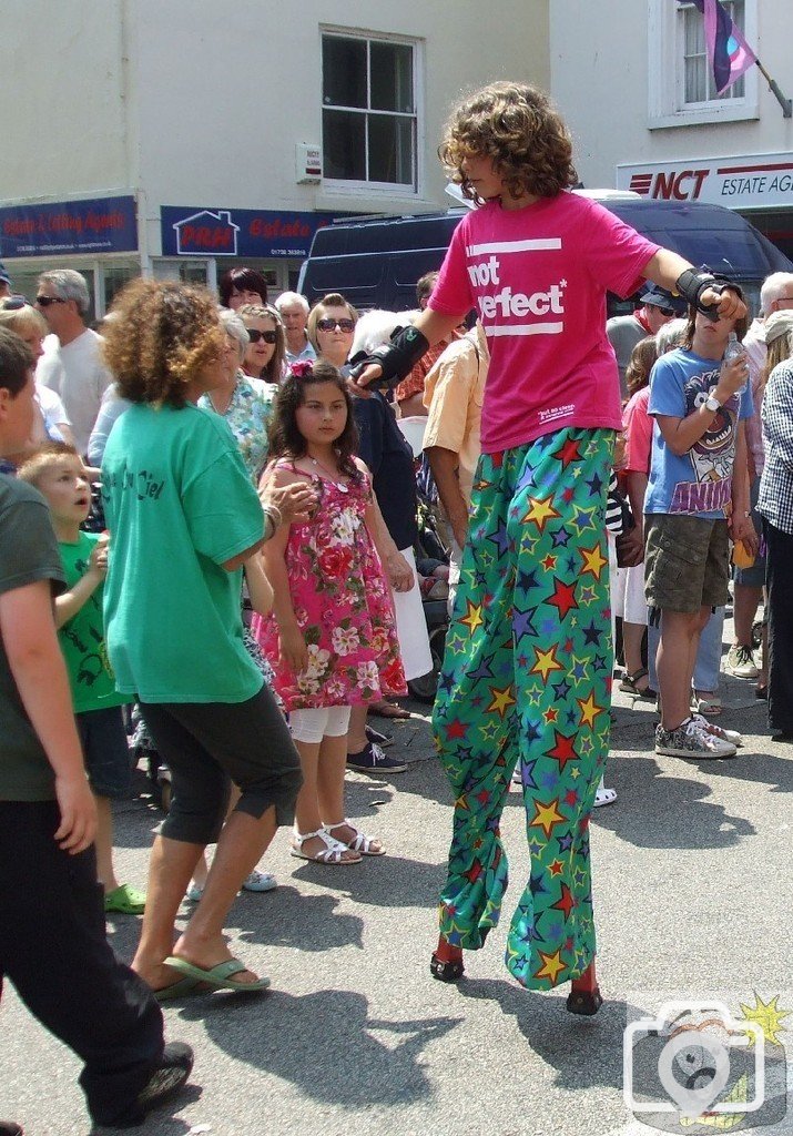 On stilts - Mazey day, 26th June, 2010