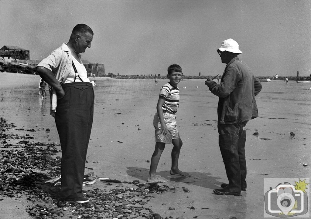 On the beach at St Ives - 1959