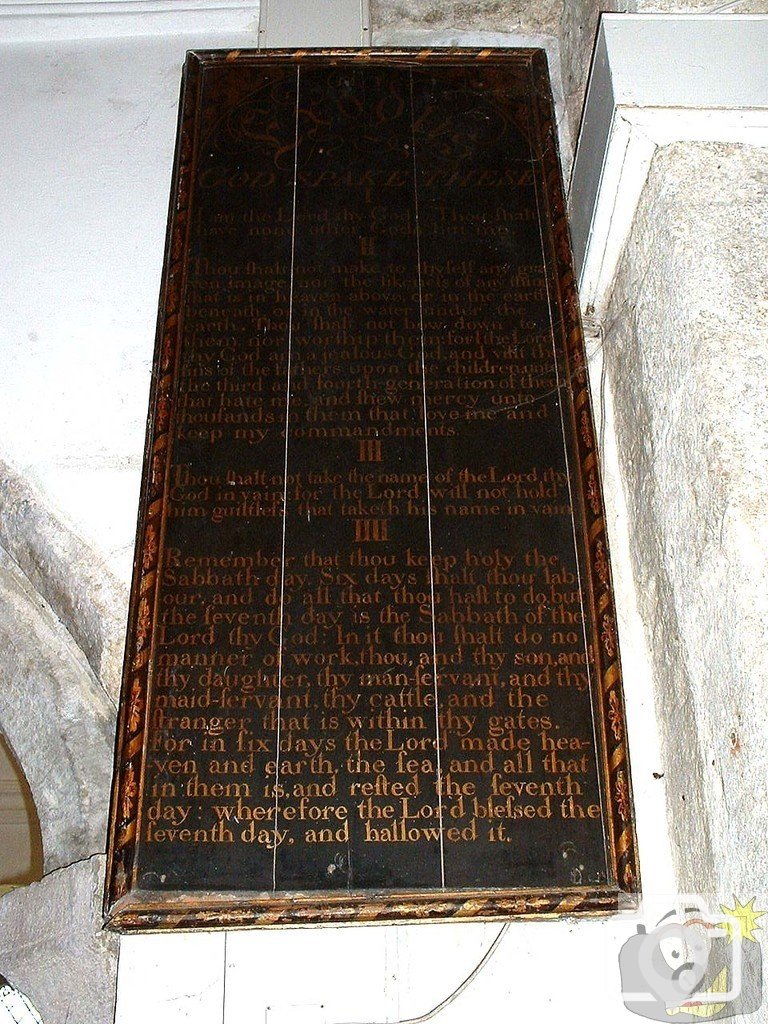 One of two boards bearing the Ten Commandments, Paul Church