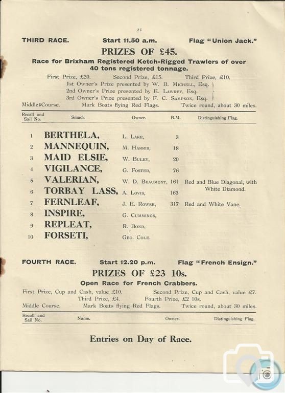 Page 22 -1933 - PENZANCE ROYAL REGATTA PROGRAMME