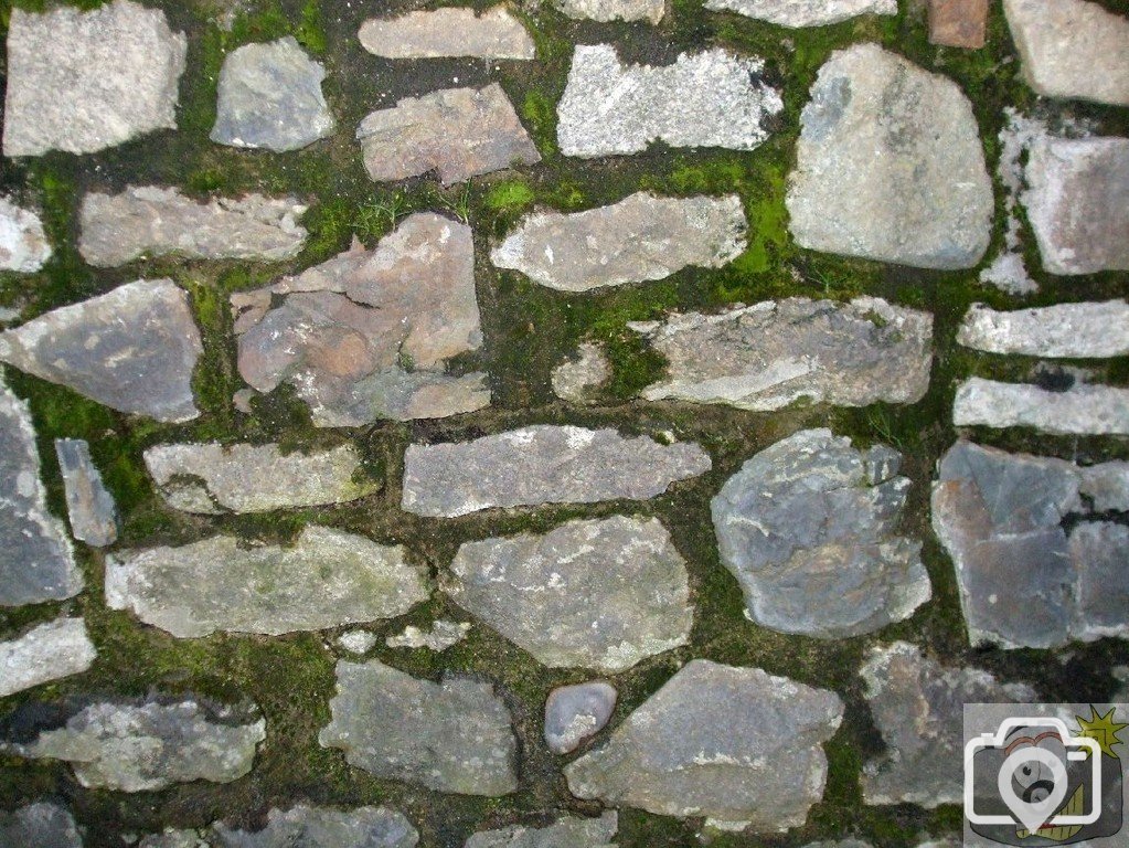 Pointing [mossy] in the side of the Terrace, Market Jew St