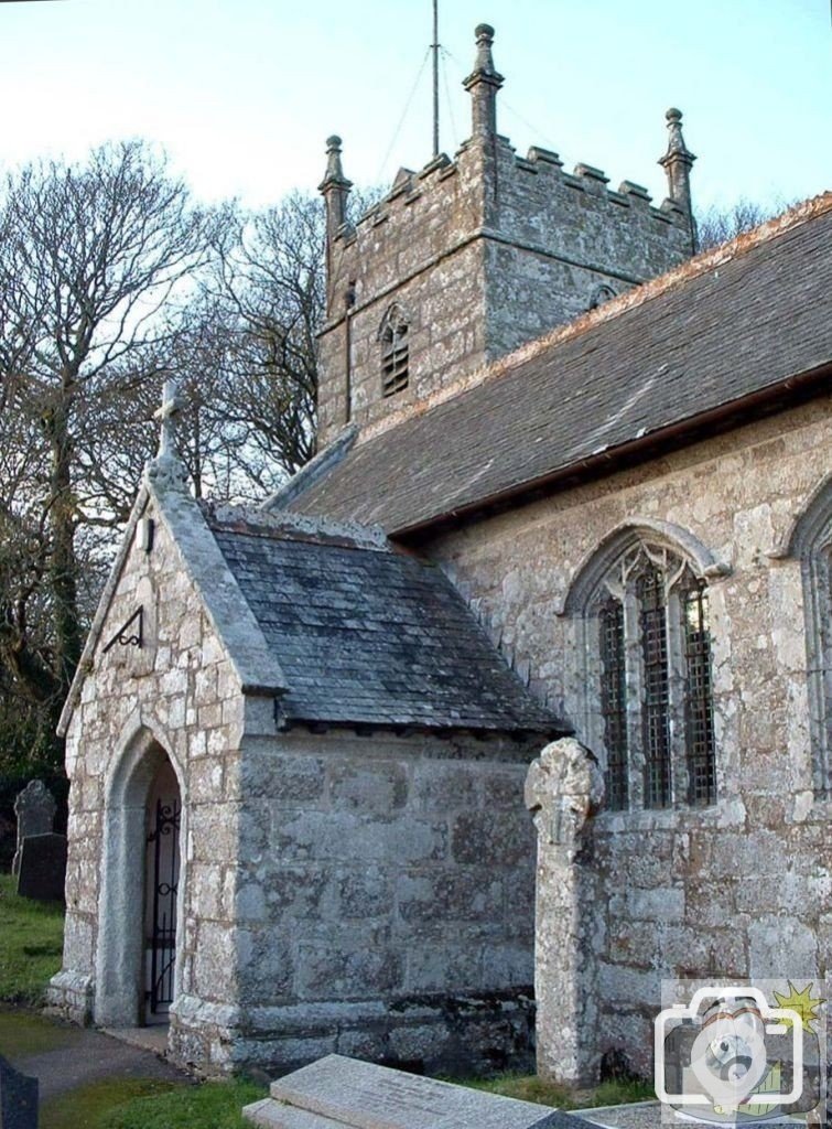 Porch side of the attractive Church of Saint Credan