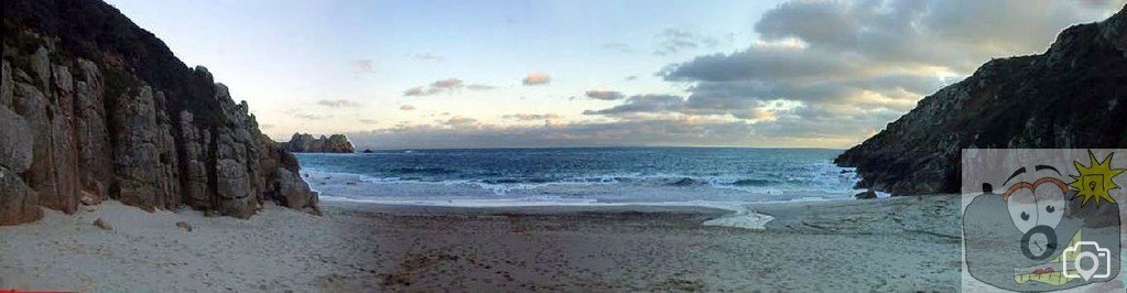 Porthcurno from the top of the beach - 12th Dec., 2009
