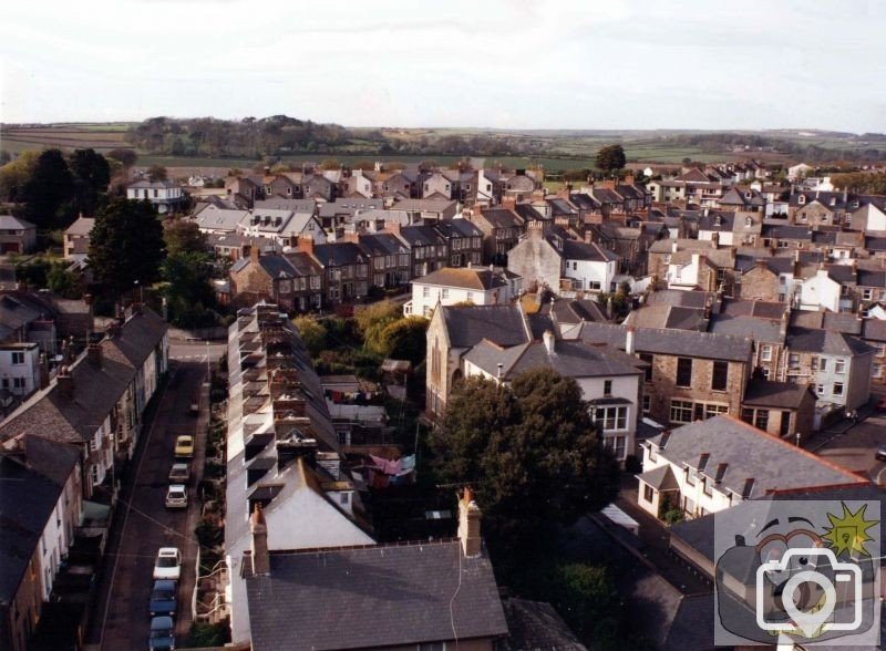 Rosevean Rd and Barwis Hill from the church top