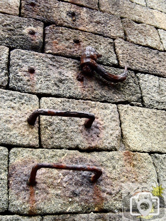 Rusty Ladder and Metal Hook