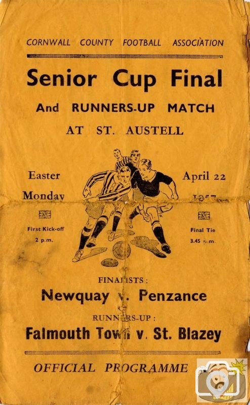 Senior Cup Final v Newquay at St Austell, April, 1957