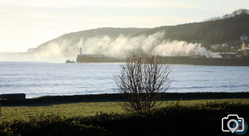 Smoking Newlyn Harbour