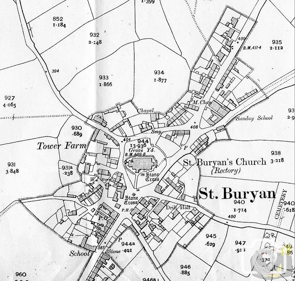 St Buryan - OS - 1908