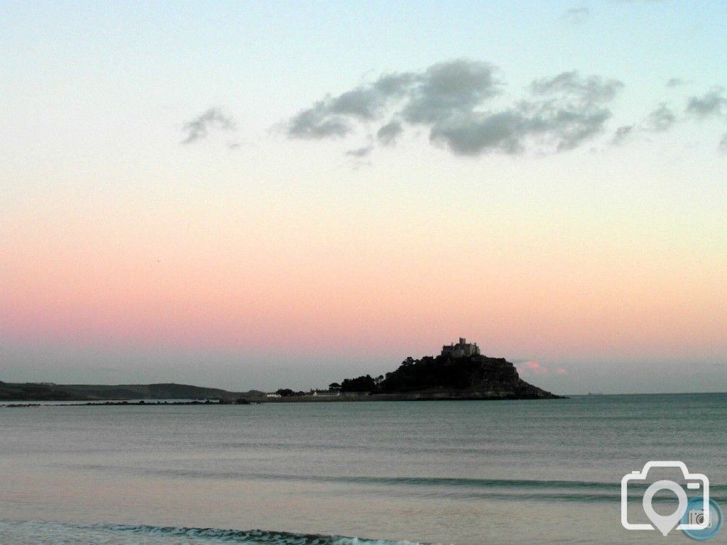 St Michael's Mount as dusk approaches