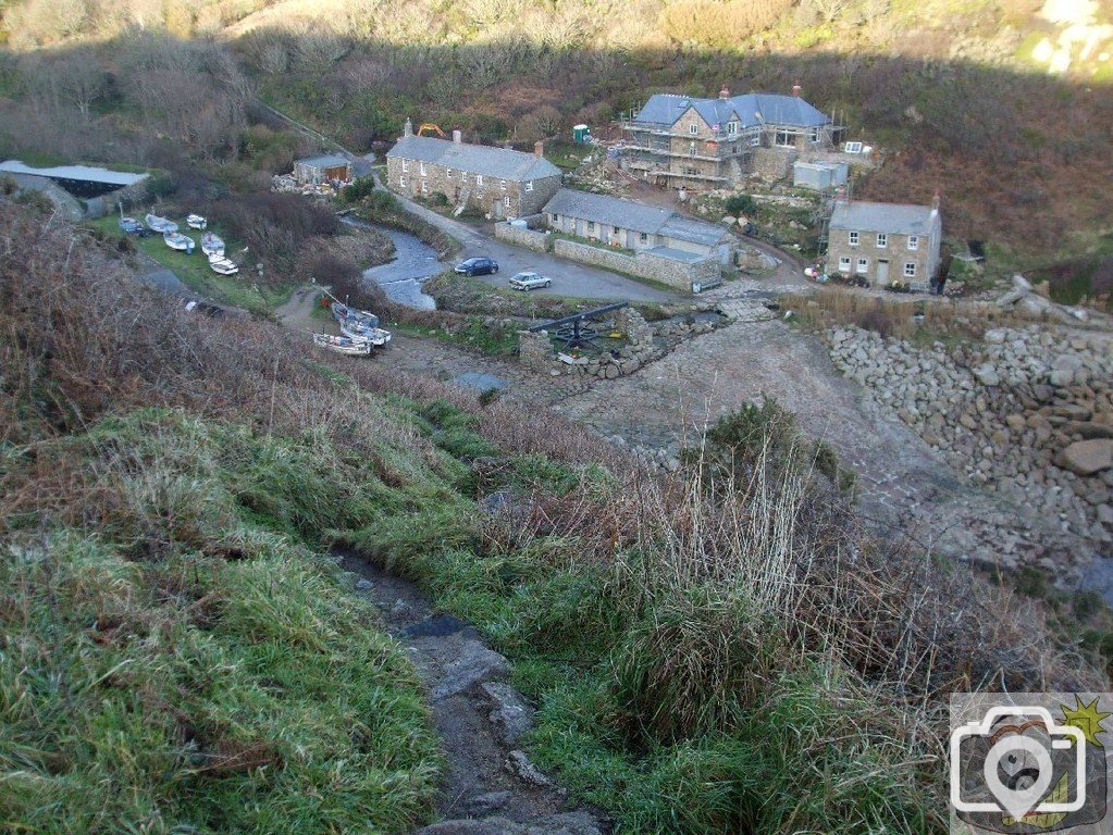 Sunday Outing, 17th Jan, 2010: Penberth Cove: climbing to Cribba Hd