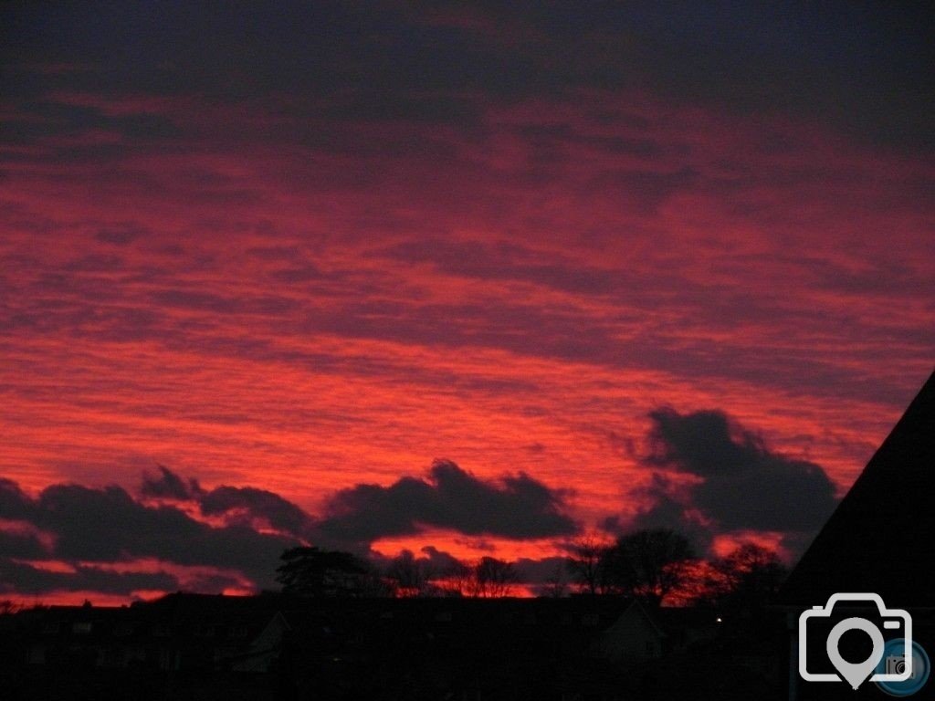 SUNSET FROM A CORNER OF THE REC - 13th JAN, 2013