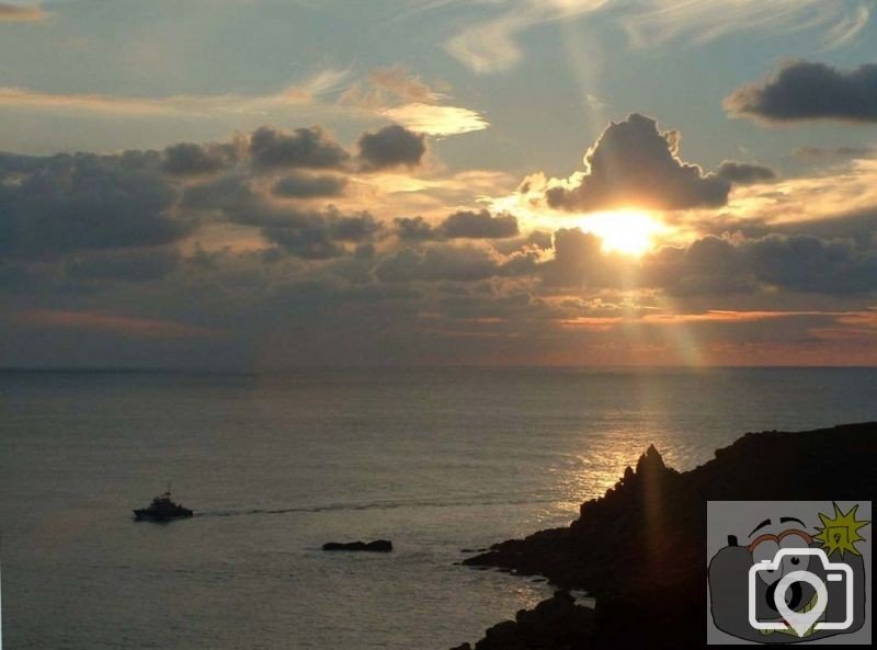 Sunset near Porthgwarra