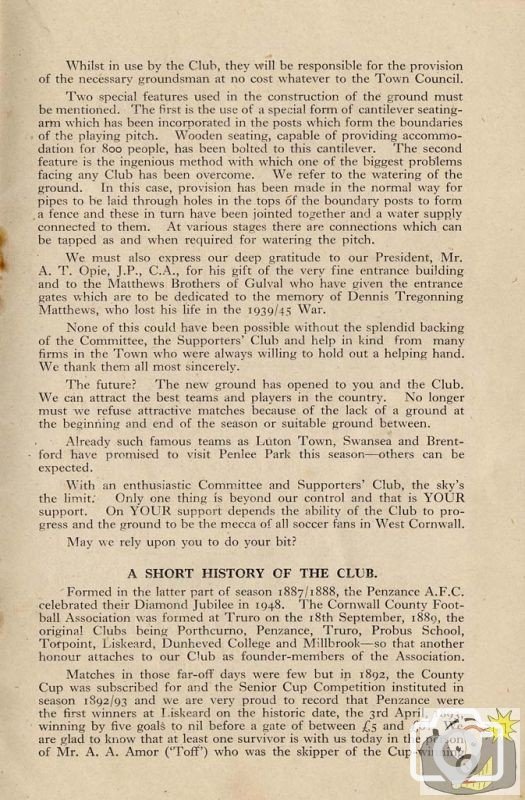 Text from the Commemorative Programme, 1952