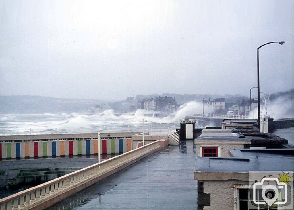 The Prom as seen from the Bathing Pool - 15th March 1977