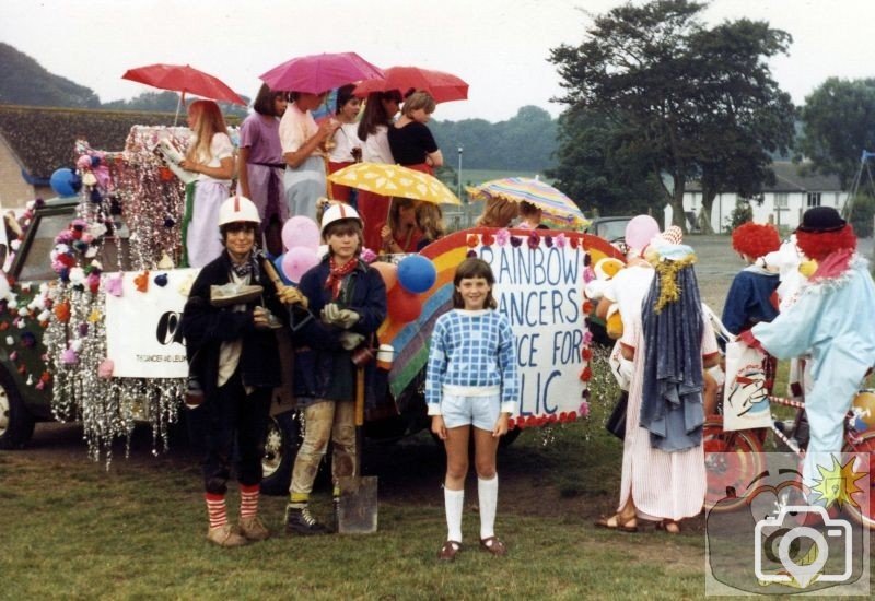 The Rainbow Dancers float, Penzance Carnival, 1987