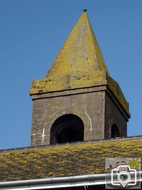 The steeple of the old Penzance School, Chapel Street