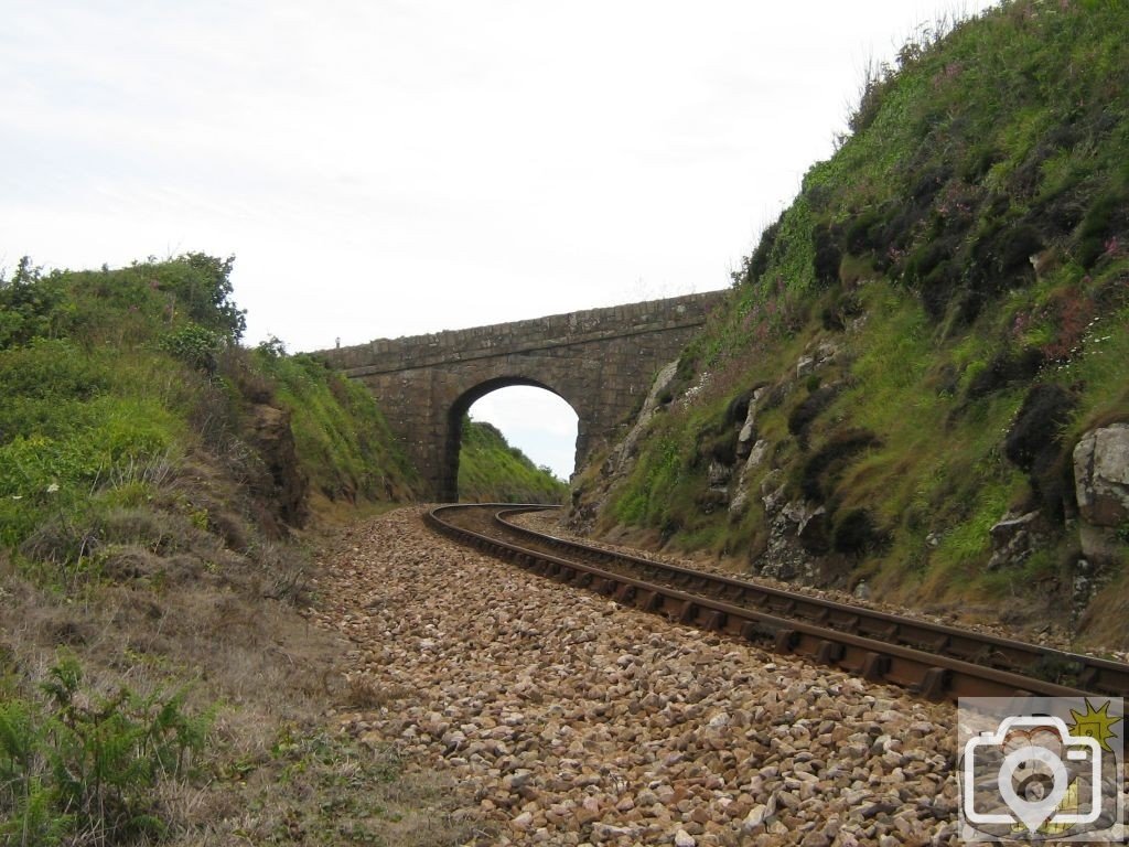 Train track and bridge