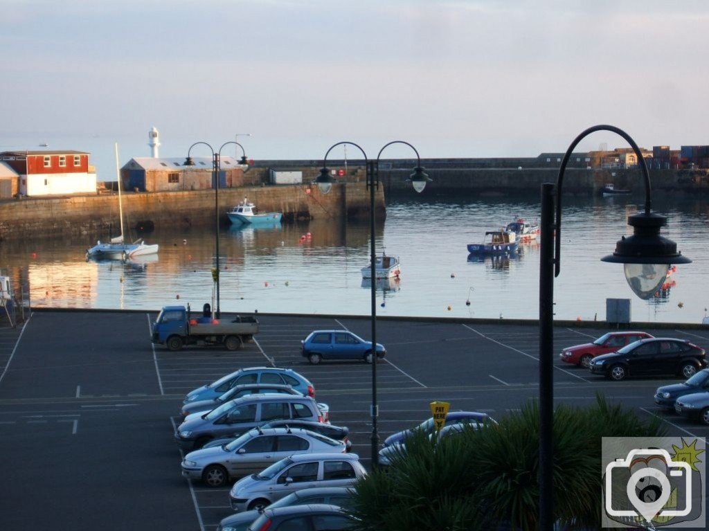View across Car Park and Harbour