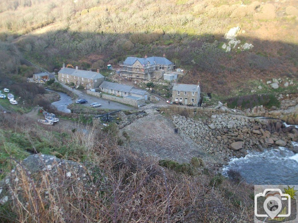 View of Penberth from Cribba Hd side- 17th Jan. 2010