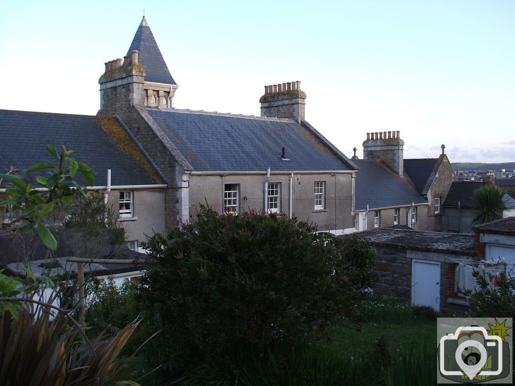 View to houses behind the old Coastguard H.Q., now residences.