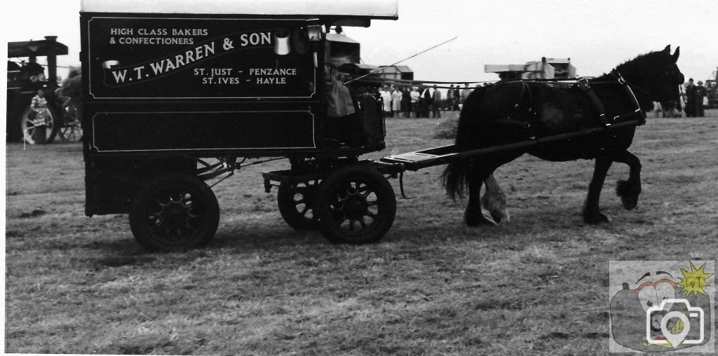 Warrens horsre-drawn van at St Buryan Rally