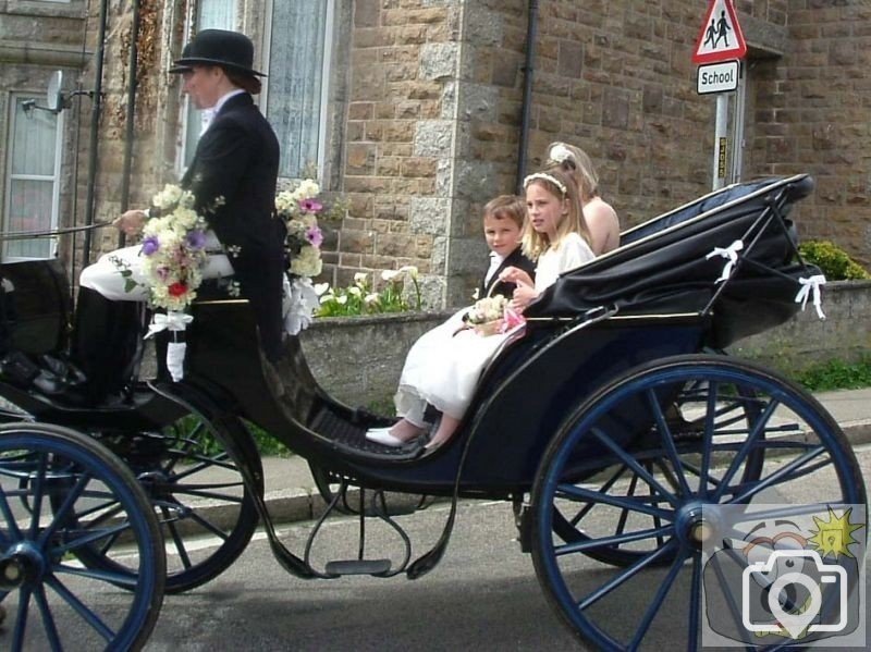 Wedding Carriage near the Rec