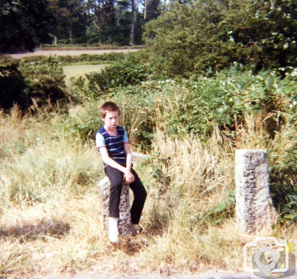 Young lad, bottom of Treneere - Summer, 1983